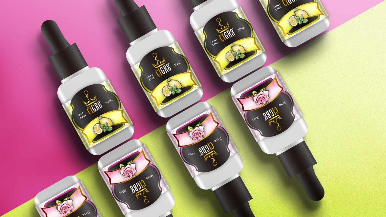 Cigr8 30mL 烟油贴纸设计